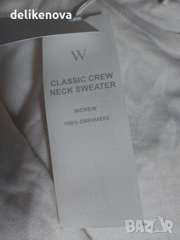 PURECASHMERE. Size L Кашмир 100% Бял кашмирен пуловер, снимка 2 - Блузи с дълъг ръкав и пуловери - 39185162