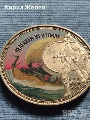 Сувенирна монета ВИКИНГСКИ ВОИН и КОРАБ 30194, снимка 4 - Нумизматика и бонистика - 42713041