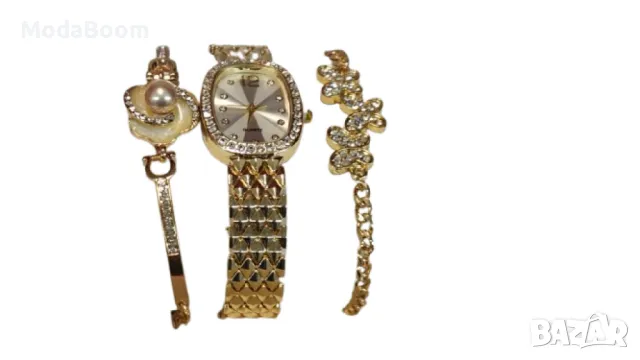 Луксозен комплект часовник и гривни – съвършеното съчетание на елегантност и стил, снимка 4 - Бижутерийни комплекти - 48683119
