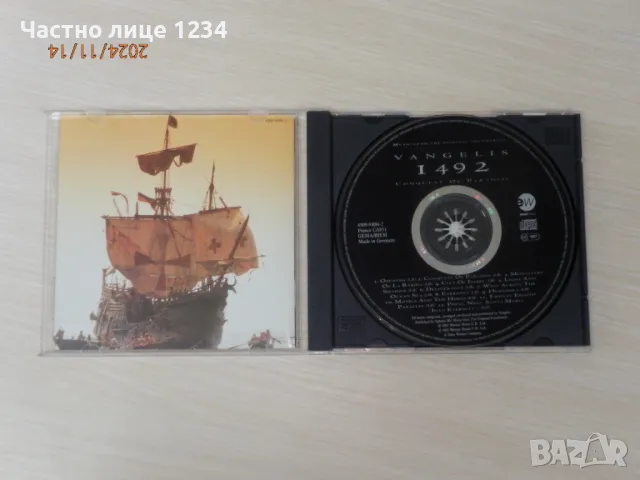 Vangelis -1492 Conquest Of Paradise - 1992, снимка 3 - CD дискове - 47981915