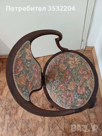 Стар английски стол, снимка 5 - Антикварни и старинни предмети - 52133507