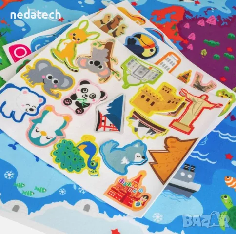Busy board филц карта 103Х70СМ, снимка 2 - Образователни игри - 56328653
