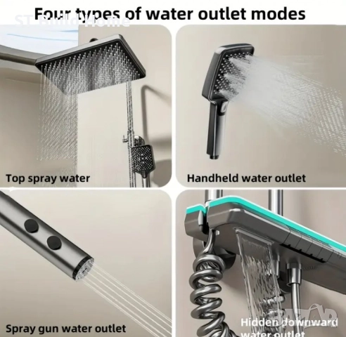 Луксозна Цифрова Душ Система с LED Осветление – Топ Оферта, снимка 5 - Душове - 51710331