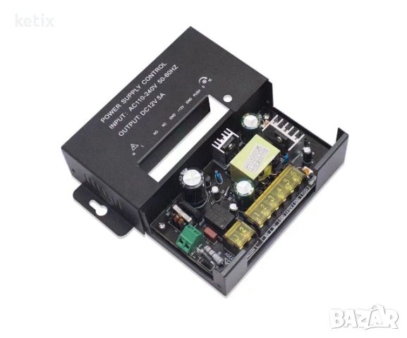 Захранване DC12V 5A за система за контрол на достъпа до врати и домофонна камера, снимка 2 - Други стоки за дома - 53512341