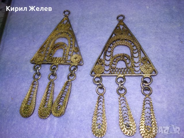 ПРЕКРАСНИ СТАРИННИ ВЪЗРОЖДЕНСКИ ОБЕЦИ ФИЛИГРАННО СРЕБРО ВИСОКА ПРОБА МАЙСТОРСКА РЪЧНА РАБОТА 40597, снимка 10 - Антикварни и старинни предмети - 42601260