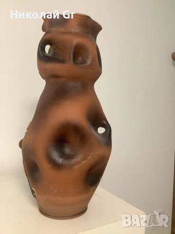 Ваза за цветя керамика  ръчно изработен  височина  38 см, снимка 2 - Декорация за дома - 52036705