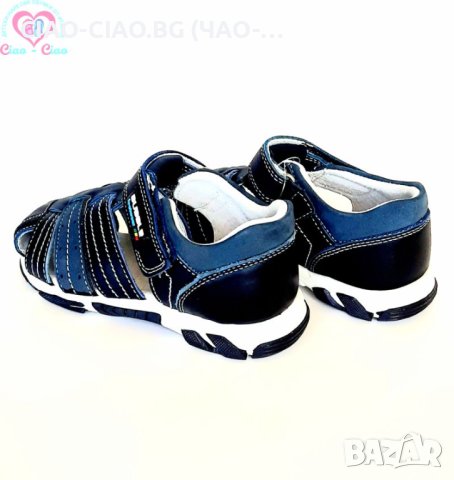 №22-28, Сини детски сандали за момче от Естествена кожа BUBBLE KIDS, снимка 3 - Детски сандали и чехли - 41466991