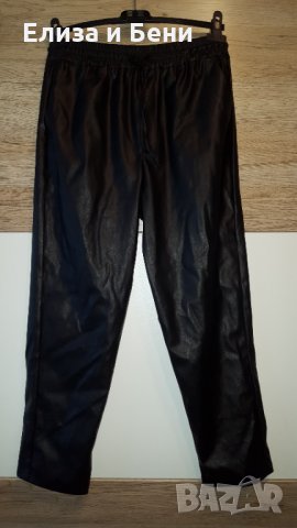 кожен панталон с връзки на ластик марка New Look, снимка 1