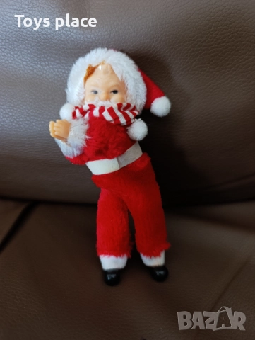 Ретро дядо Коледа за пръст, стара играчка Дядо Мраз