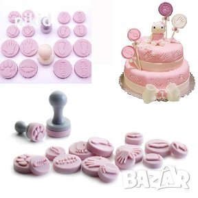 18 печата печати с дръжка силиконови гумени многофункционални за всякакво приложение, снимка 4 - Форми - 18547321