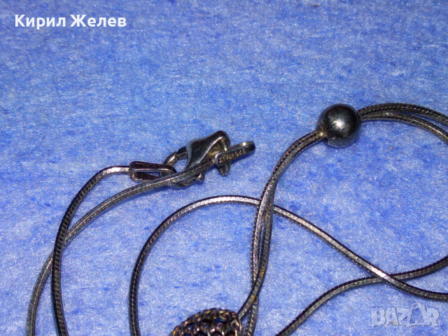 НЕЖНО ФЕШЪН АРТ СРЕБЪРНО КОЛИЕ ЛАКИРАНО СРЕБРО 925 ITALY БУТИКОВО БИЖУ 41898, снимка 8 - Колиета, медальони, синджири - 44690483