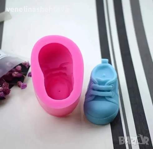 3D обувка Силиконов молд форма за свещи гипс сапун смола фондан за декорация на торта , снимка 3 - Форми - 51774860