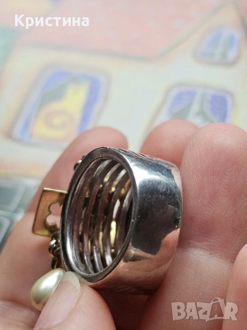Марков сребърен пръстен с талисмани, снимка 5 - Пръстени - 51955594