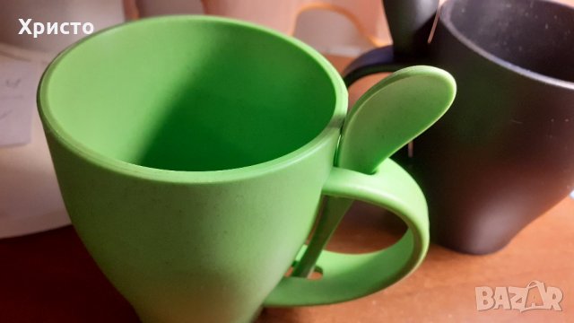 чаша за чай и кафе с лъжичка ЕКО тип МЪГ бамбук с РР, снимка 2 - Чаши - 35748553