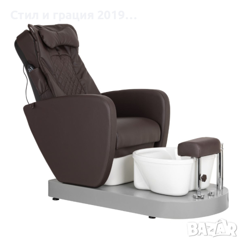 Стол за педикюр Azzurro 016C - кафява/черна с хидромасаж и масаж на гърбъ, снимка 2 - Педикюр и маникюр - 44532100