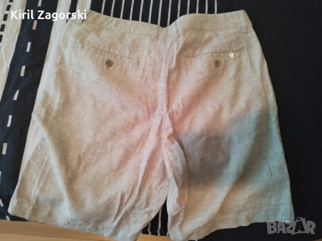 Мъжки Къси гащи Zara, Лен, размер L, снимка 3 - Къси панталони - 42282343