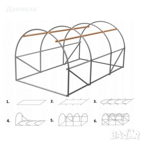 Компактна оранжерия - професионална защита и идеални условия за вашите култури - 3 х 2 х 2м, снимка 10 - Оранжерии - 53618124
