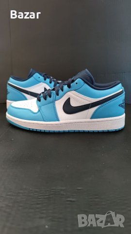 Нови Оригинални Маратонки Nike Air Jordan 1 Low unc Обувки Размер 42 и 43 номер сини бели черни blue, снимка 17 - Маратонки - 39180705