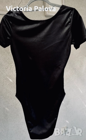 Черна блуза-боди, снимка 5 - Корсети, бюстиета, топове - 51640191