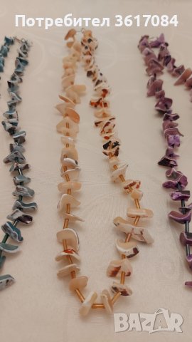 Колие, гердан, огърлица от естествен седеф, снимка 7 - Колиета, медальони, синджири - 39379285