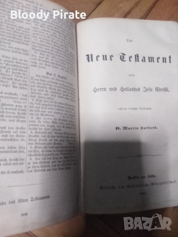 Стара немска библия по Мартин Лутър 1895, снимка 4 - Антикварни и старинни предмети - 52463884