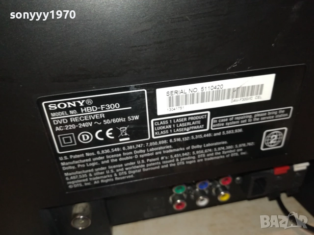 SONY HBD-F300 USB/DVD RECEIVER-ВНОС SWISS 3011250701, снимка 14 - Ресийвъри, усилватели, смесителни пултове - 52589021