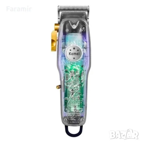 Професионална машинка за подстригване Kemei KM-2706PG, 6 приставки, Многоцветен