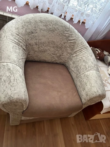 Хоров ъгъл+фотьойл, снимка 5 - Дивани и мека мебел - 50589682