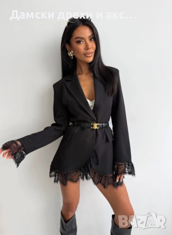 Хит модел дамско сако с дантела , снимка 3 - Сака - 52814335