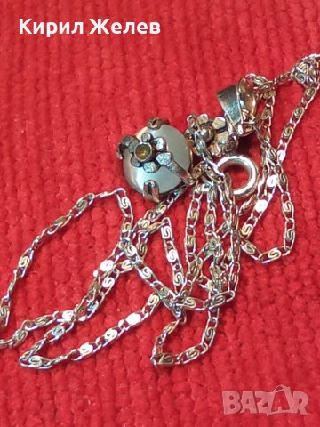 ПРЕКРАСНО СРЕБЪРНО НЕЖНО КОЛИЕ СРЕБРО 925 с ЮВЕЛИРНО ШЛИФОВАНО КОТЕШКО ОКО КАМЪК 36474, снимка 3 - Колиета, медальони, синджири - 39653912