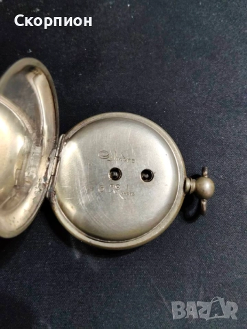 Швейцарски джобен часовник 1900г. с посребрени капаци - с ключе - ПЕРФЕКТЕН - ПРОМОЦИЯ, снимка 6 - Джобни - 50421505