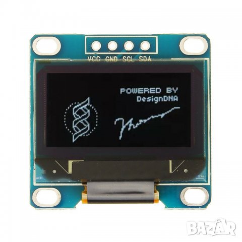 0,96 инча 4-пинов IIC I2C OLED дисплей модул 12864 / бял, снимка 3 - Друга електроника - 35807426