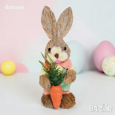 6488 Декоративен великденски заек фигура за украса, 27 см, снимка 3 - Декорация за дома - 53718686