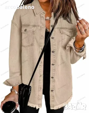 Дамска дънкова риза, 12цвята , снимка 9 - Ризи - 47702701