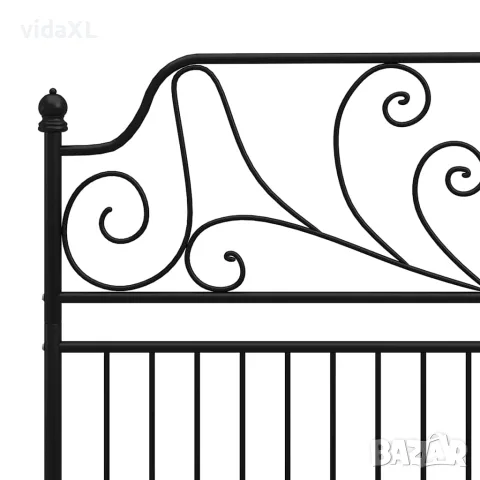vidaXL Рамка за легло, черна, метал, 140x200 cм, снимка 5 - Спални и легла - 56146782