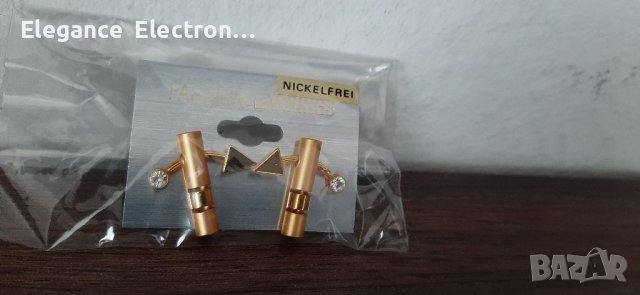 Дамски обеци Nickefrei. Златно покритие , снимка 2 - Обеци - 39822893