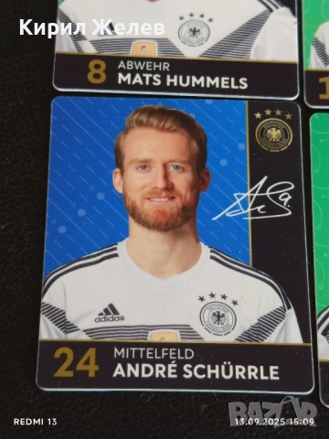 Колекционерски картички на футболисти МАТС ХУМЕЛС,АНТИНИО РУДИГЕР, ДЖОШУА КИМИХ 51012, снимка 5 - Колекции - 51701328