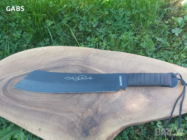 Мачете RAMBO 4 с кожена кания, снимка 2 - Ножове - 49436371