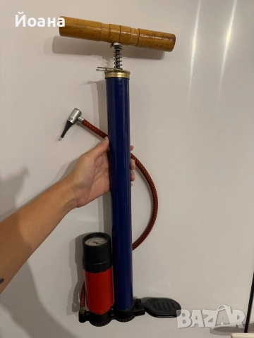 Ръчна помпа за колело с манометър