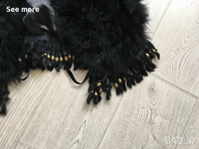 Елек от щраусови пера размер S/M, снимка 6 - Елеци - 38629906