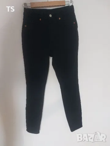 Дамски черен панталон H&M размер 36, снимка 2 - Панталони - 47756619