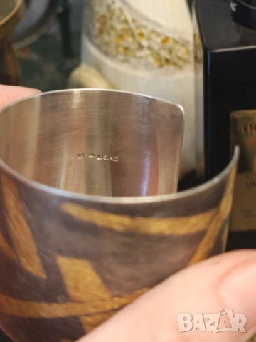 Авторска гривна уникат сребро и злато на Stella Deligianni, снимка 9 - Гривни - 50487791