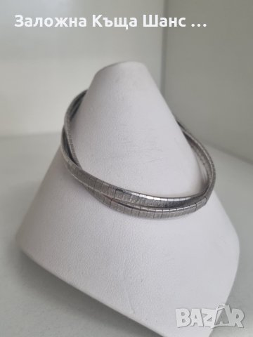 Vintage, стара красива сребърна гривна от 60-те години, 800 проба , снимка 2 - Гривни - 41793280