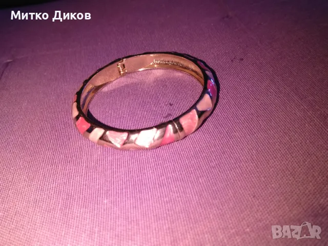 Женска гривна позлатена емайлирана тип Сваровски с числа римски от I до XII 