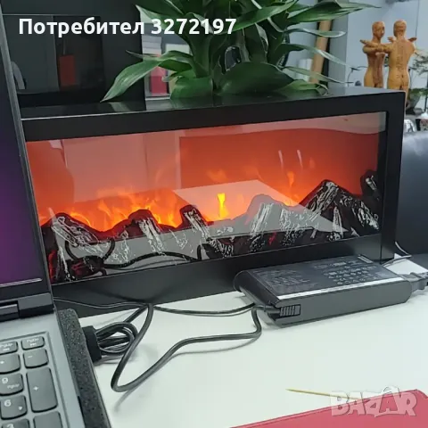 USB декоративна камина с реалистичен изкуствен огън , снимка 8 - Настолни лампи - 48133295