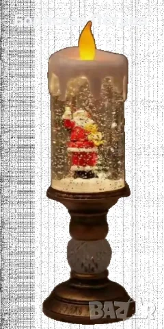 Коледна LED свещ със снежна фигура, снимка 4 - Декорация за дома - 56403240
