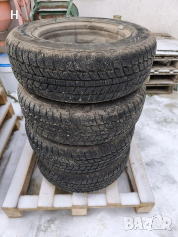 4 зимни гуми RoadX 185/65R14 DOT 1525+железни джанти 5.5Jx14 4x108 63.4mm ET43.5 за FORD и MAZDA 2