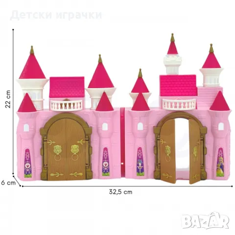 Замък къща за кукли с каляска и мебели , снимка 7 - Кукли - 48512603