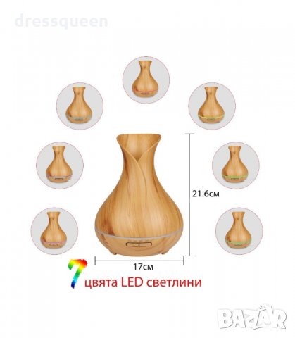 2500 Дифузер за ароматерапия с етерични масла, снимка 3 - Други стоки за дома - 34272390