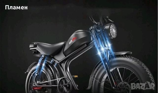 НОВО !!! Електрически Велосипед Emoko C93 Dual 2*1000W 48V/23Ah 50 км.ч , снимка 4 - Велосипеди - 52023217